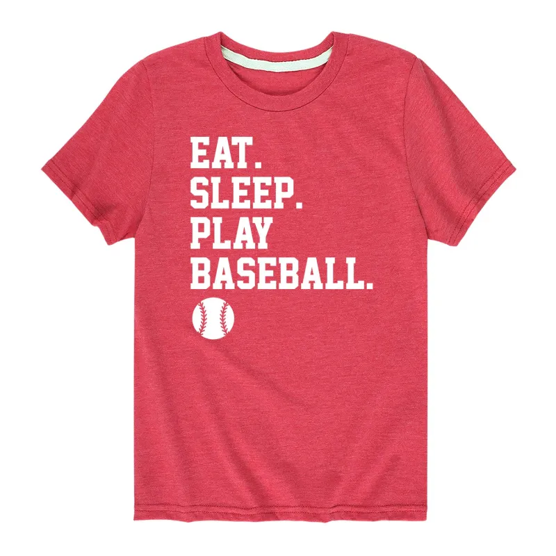 Instant Message - Eat Sleep Play Baseball - Youth Short Sleeve Graphic T-shirt sold by Zulily