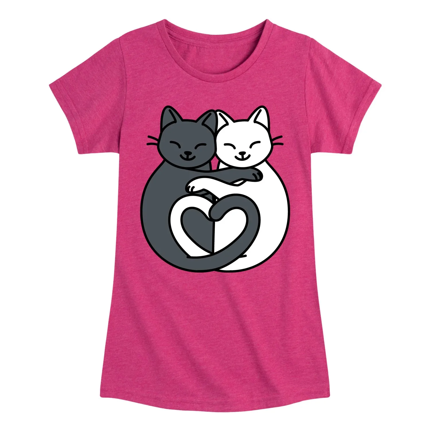 Instant Message - Cats Heart Tails - Youth Girls Short Sleeve T-shirt sold by Zulily product image thumbnail 3