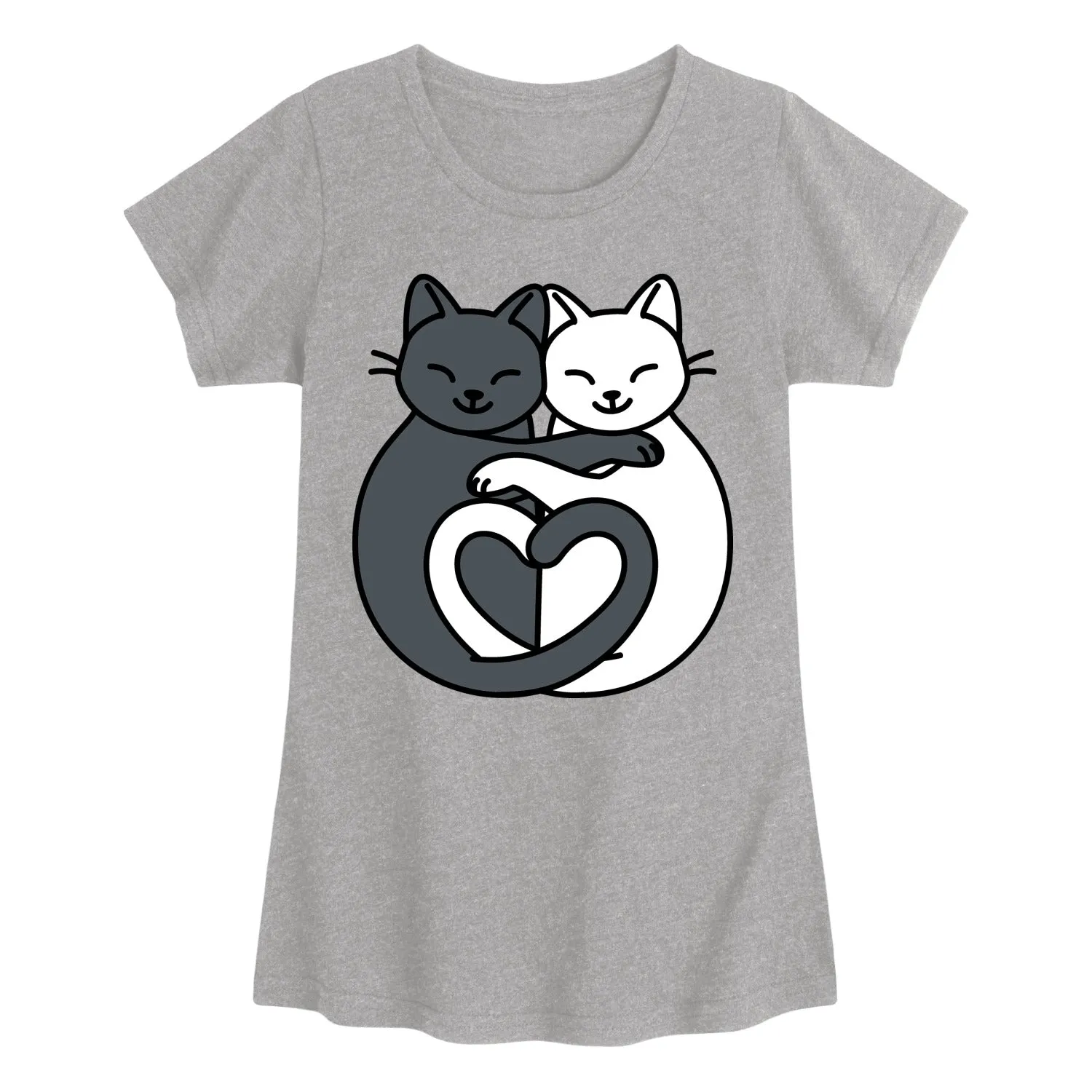 Instant Message - Cats Heart Tails - Youth Girls Short Sleeve T-shirt sold by Zulily product image thumbnail 4