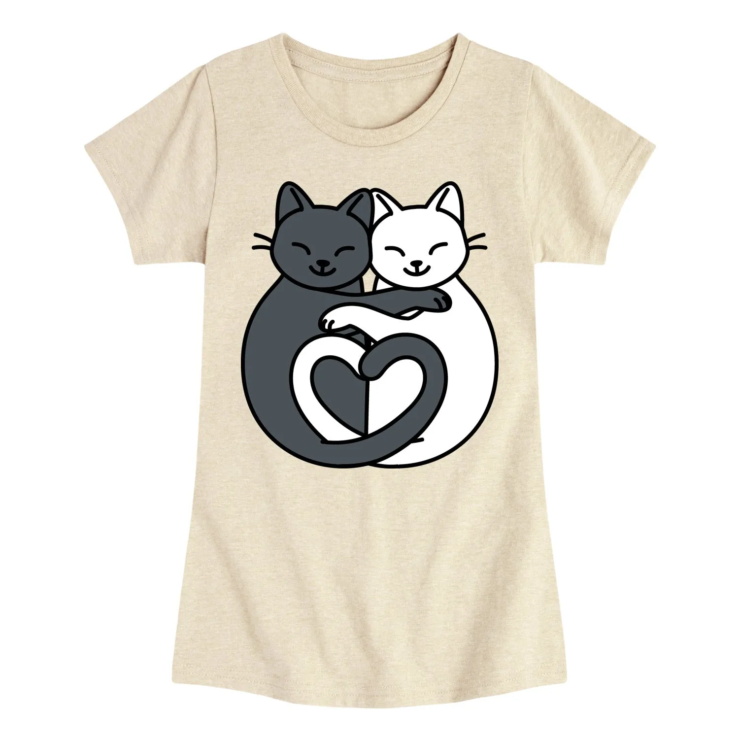 Instant Message - Cats Heart Tails - Youth Girls Short Sleeve T-shirt sold by Zulily