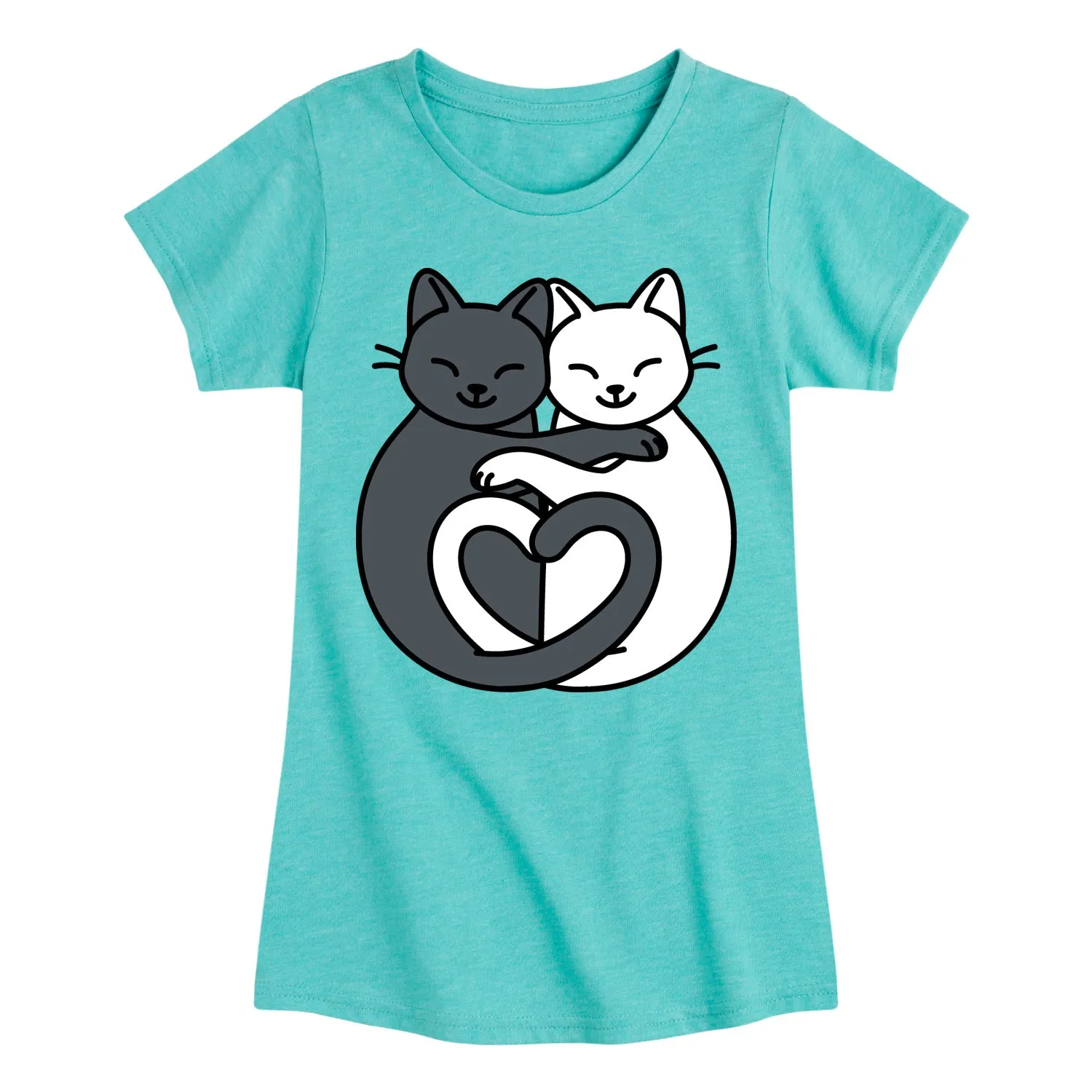Instant Message - Cats Heart Tails - Youth Girls Short Sleeve T-shirt sold by Zulily product image thumbnail 5
