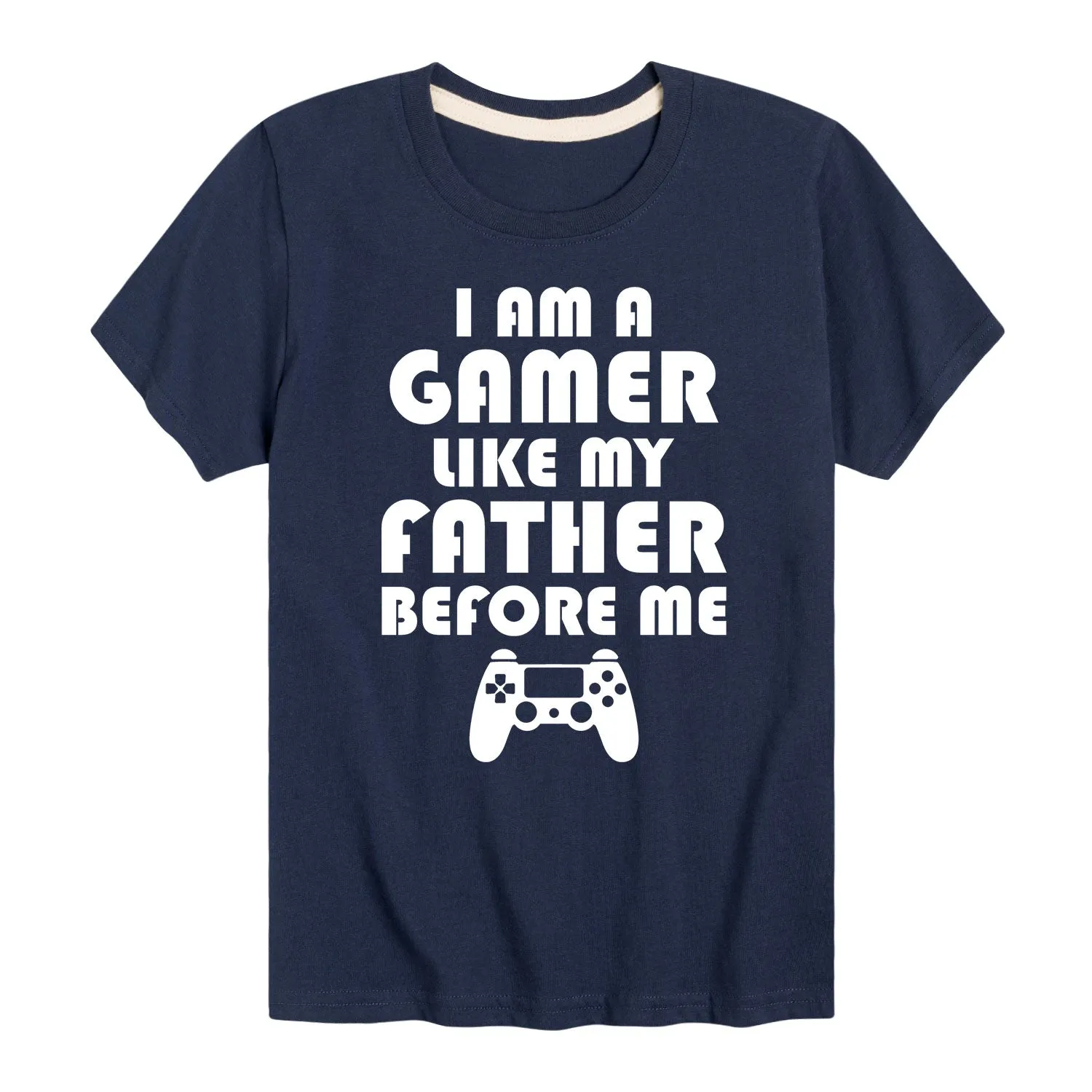 Instant Message - I Am A Gamer Like My Father - Youth Short Sleeve Graphic T-shirt sold by Zulily product image thumbnail 2