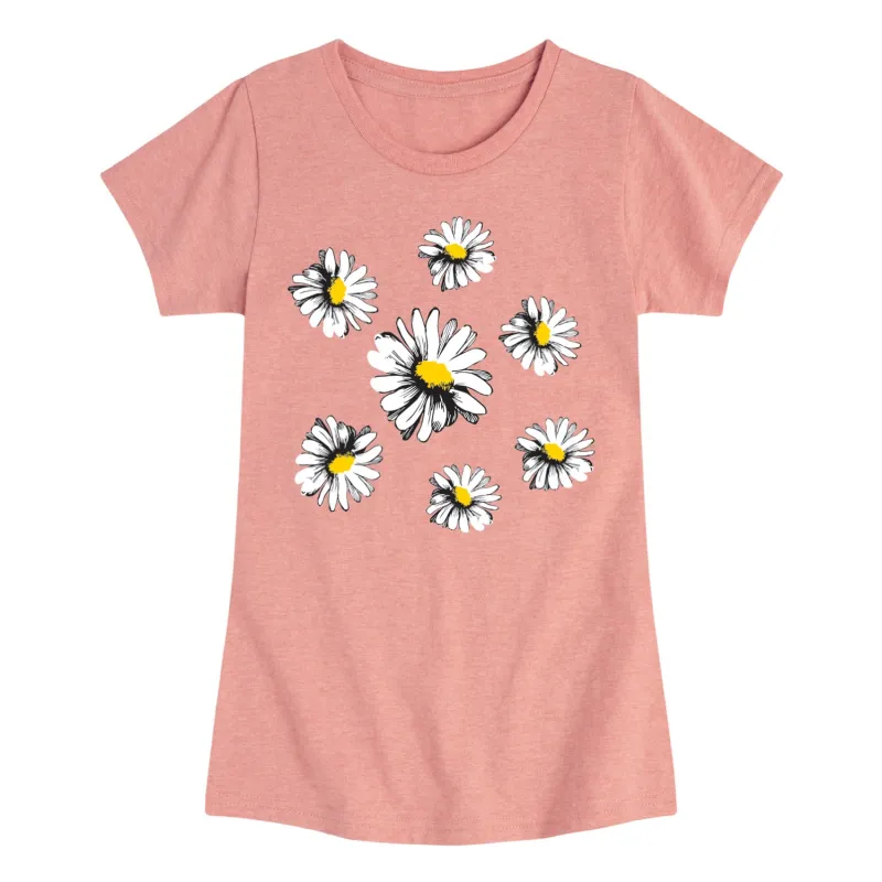 Instant Message - Daisies - Youth Girls Short Sleeve T-shirt sold by Zulily