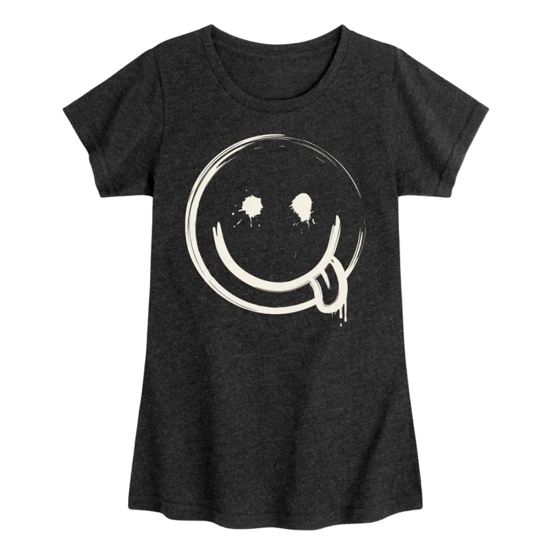 Instant Message - Splatter Face - Youth Girls Short Sleeve T-shirt sold by Zulily