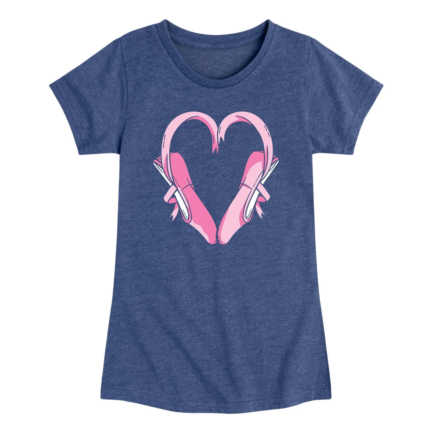 Instant Message - Ballet Slipper Heart - Youth Girls Short Sleeve T-shirt sold by Zulily
