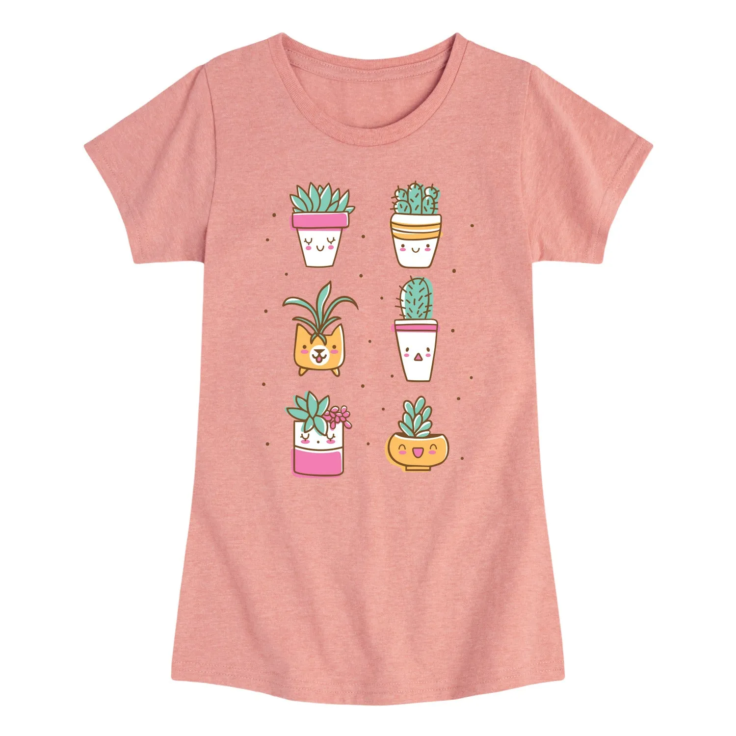 Instant Message - Kawaii Plants - Youth Girls Short Sleeve T-shirt sold by Zulily