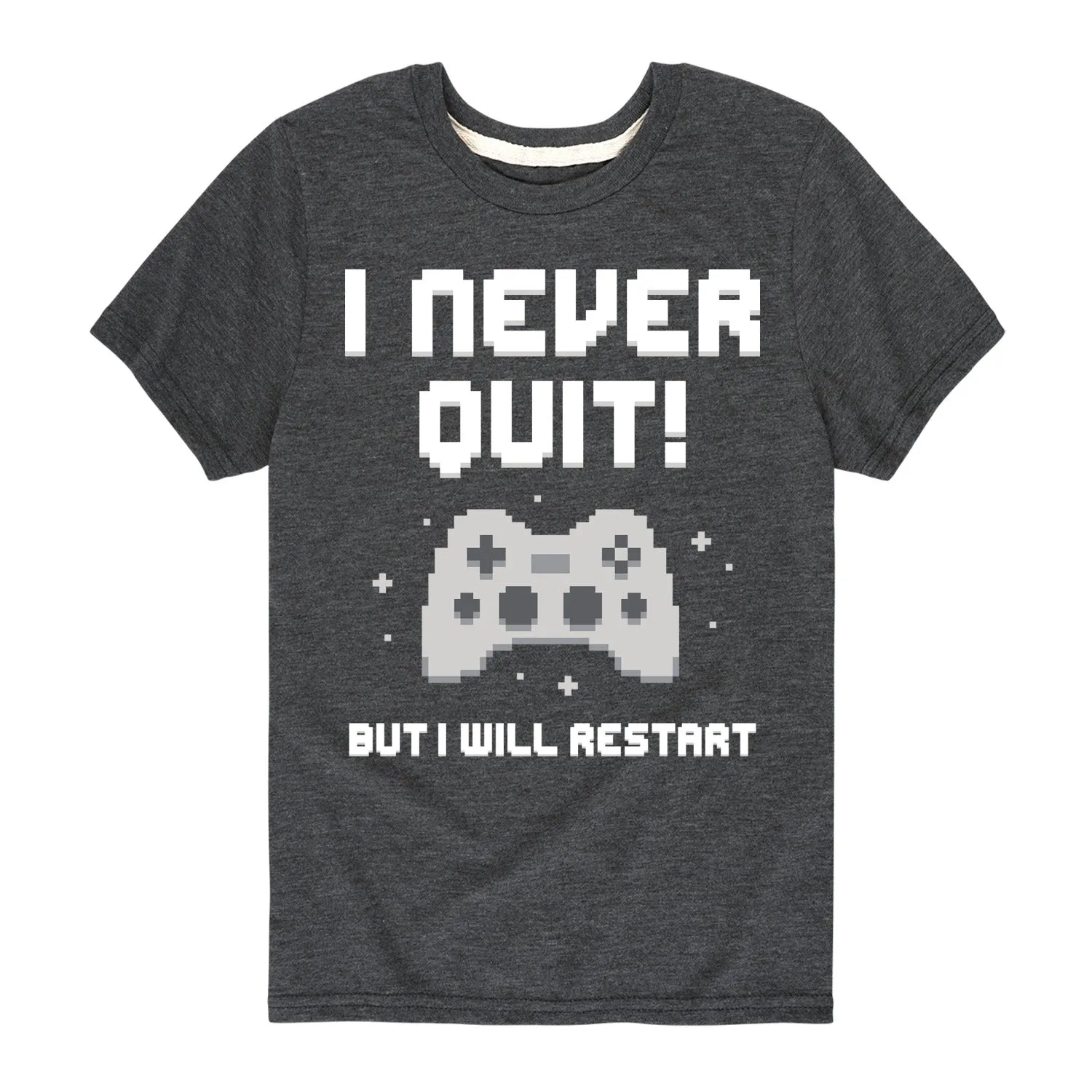 Instant Message - I Never Quit - Youth Short Sleeve Graphic T-shirt sold by Zulily product image thumbnail 3