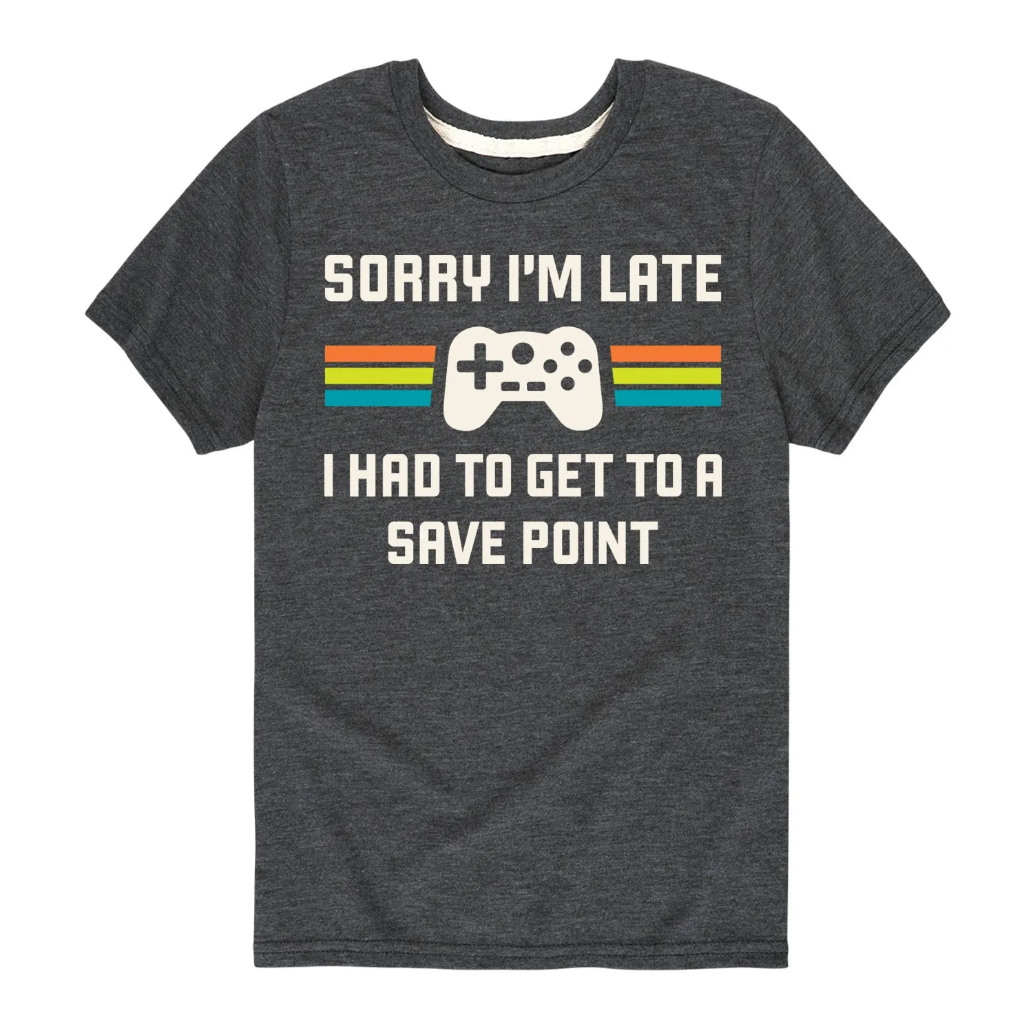 Instant Message - Sorry Im Late Save Point - Youth Short Sleeve Graphic T-shirt sold by Zulily product image thumbnail 2