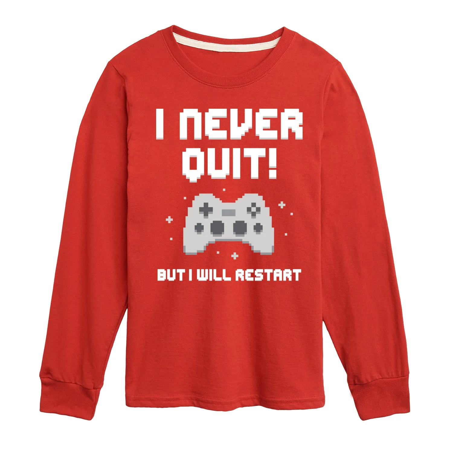 Instant Message - I Never Quit - Youth Long Sleeve Graphic T-shirt sold by Zulily product image thumbnail 3