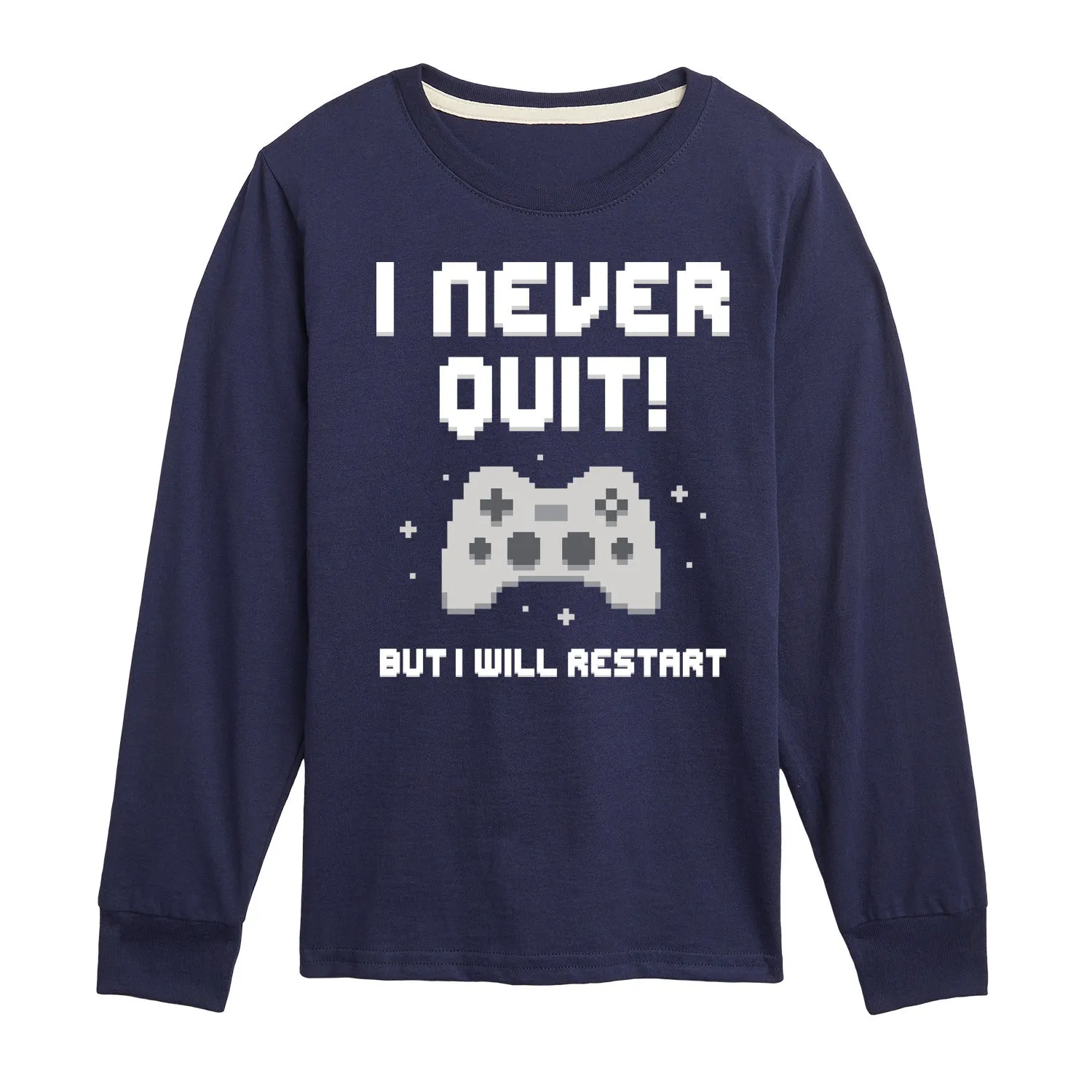 Instant Message - I Never Quit - Youth Long Sleeve Graphic T-shirt sold by Zulily product image thumbnail 2