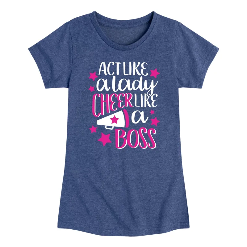 Instant Message - Cheer Like a Boss - Youth Girls Short Sleeve T-shirt sold by Zulily