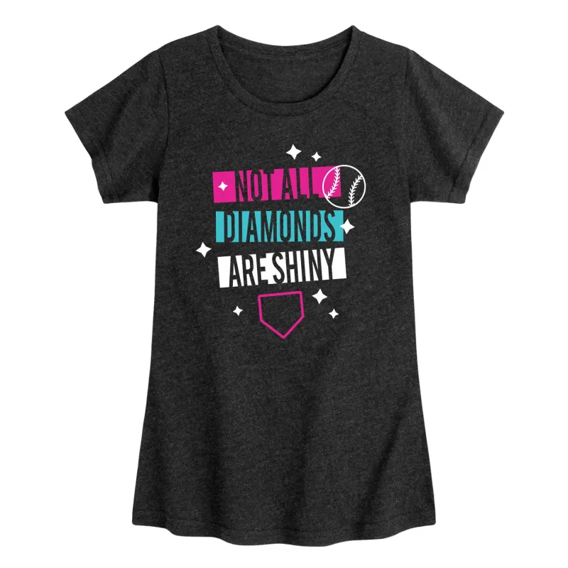 Instant Message - Not All Diamonds are Shiny - Youth Girls Short Sleeve T-shirt sold by Zulily