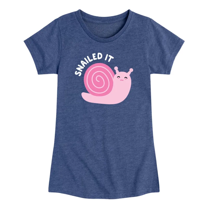 Instant Message - Snailed It - Youth Girls Short Sleeve T-shirt sold by Zulily