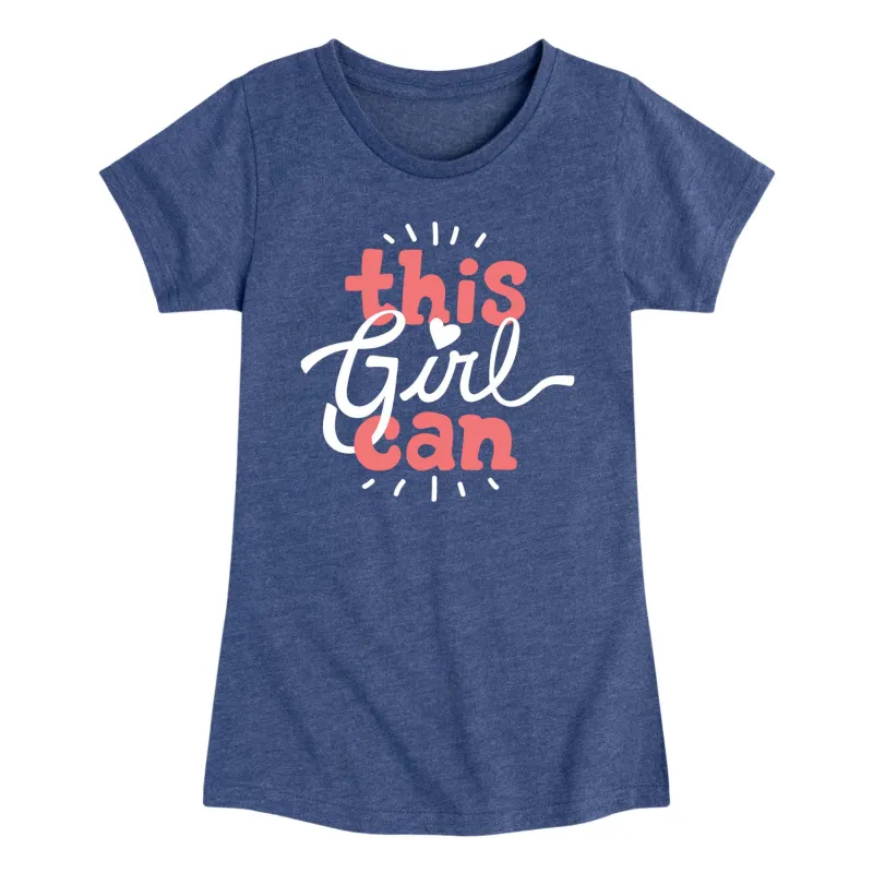 Instant Message - This Girl Can - Youth Girls Short Sleeve T-shirt sold by Zulily