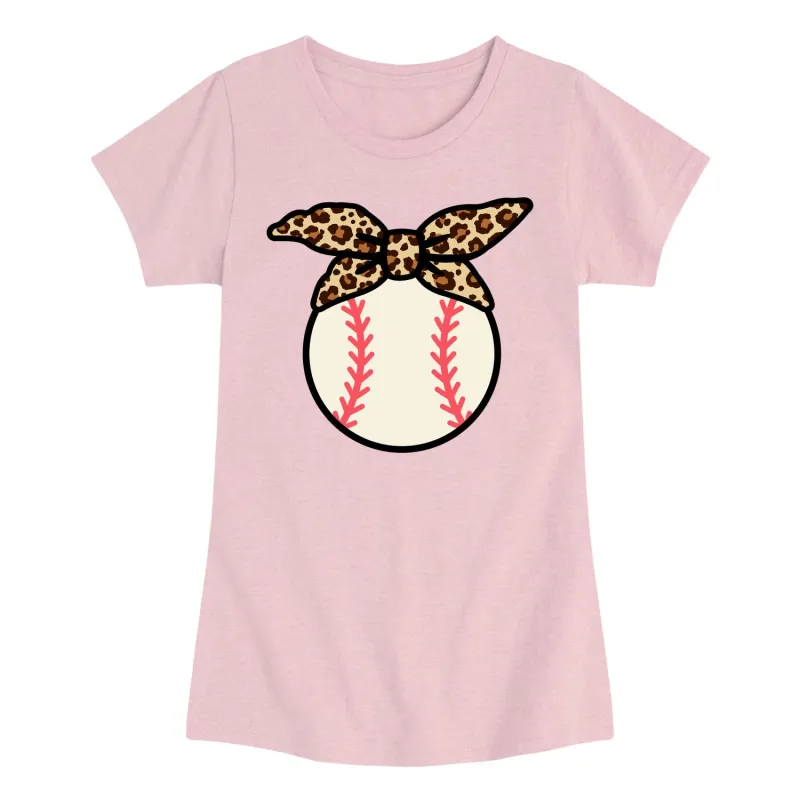 Instant Message - Baseball Leopard Bandana - Youth Girls Short Sleeve T-shirt sold by Zulily