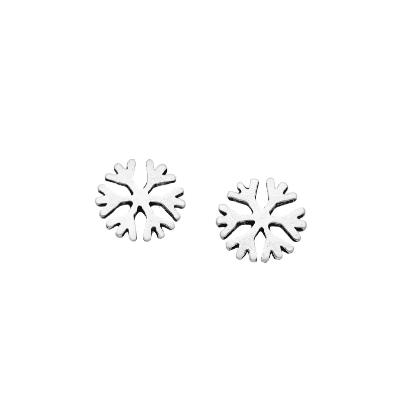 Ag Sterling Snowflake Stud Earrings sold by Zulily