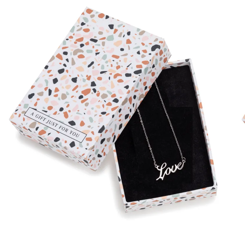 Don’t AsK Silvertone Stainless Steel Love Necklace sold by Zulily