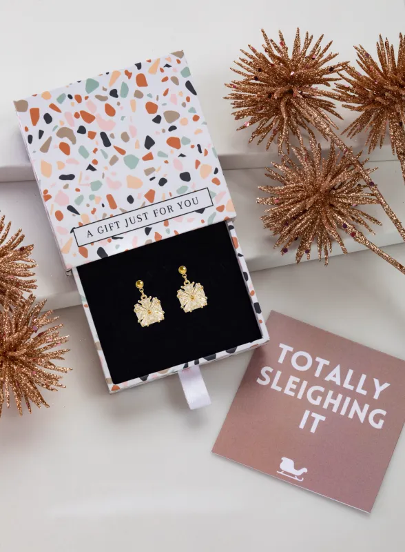 Don’t AsK Goldtone CZ Floral Drop Earrings sold by Zulily