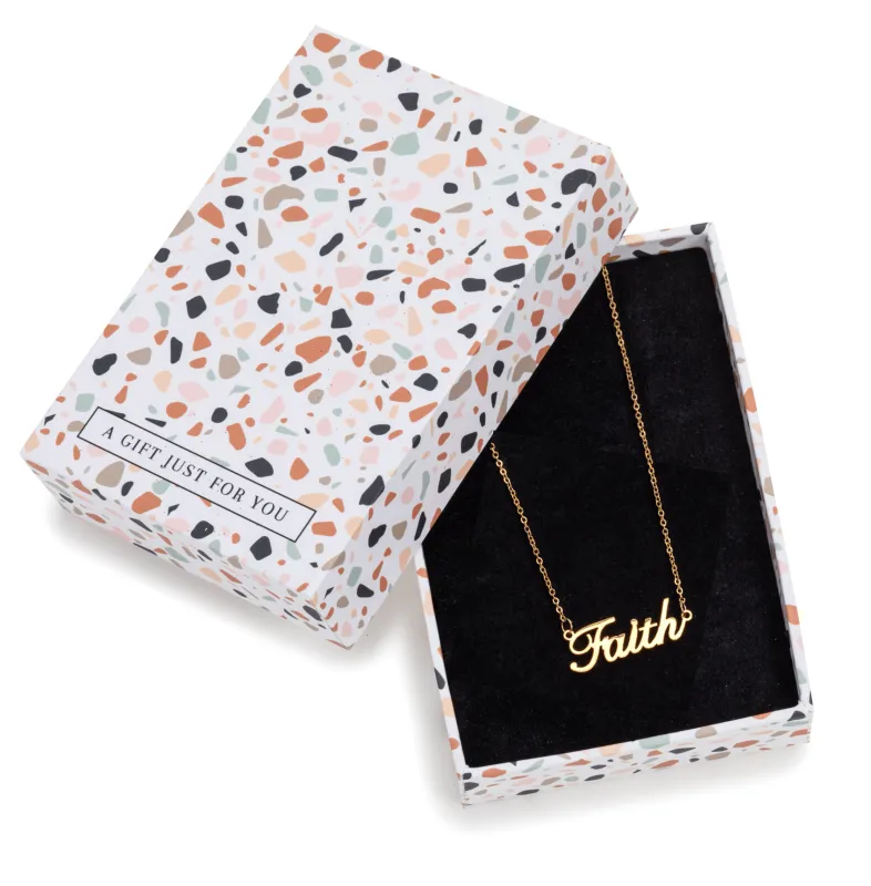 Don’t AsK Goldtone Stainless Steel Faith Necklace sold by Zulily