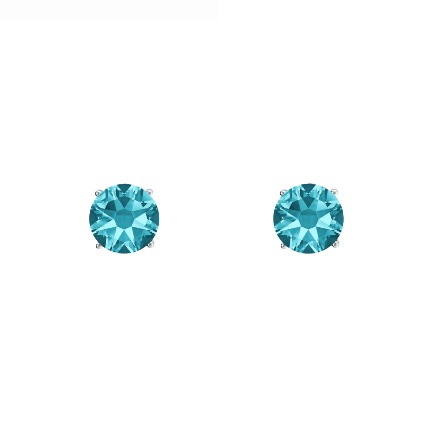 callura Timeless Stainless Steel & Cubic Zirconia Birthstone Solitaire Stud Earrings – March Aquamarine sold by Zulily