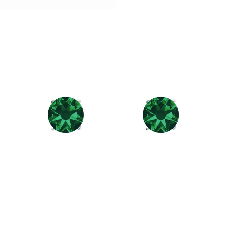 callura Timeless Stainless Steel & Cubic Zirconia Birthstone Solitaire Stud Earrings – April Clear Diamond sold by Zulily