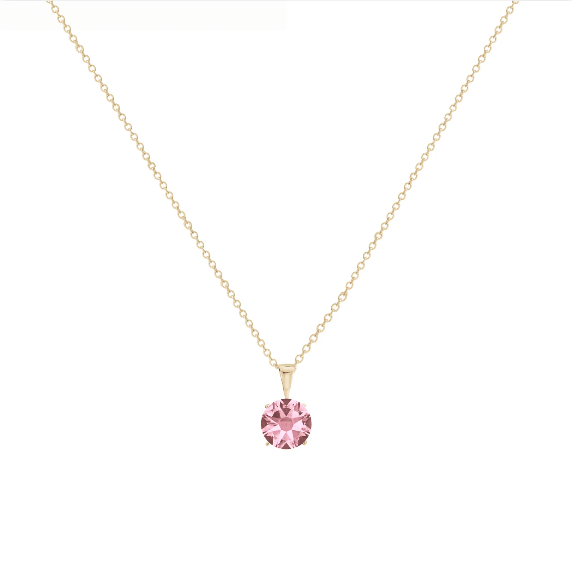 callura Timeless Stainless & Goldtone Cubic Zirconia Birthstone Solitaire Pendant Necklace – October Rose Opal sold by Zulily