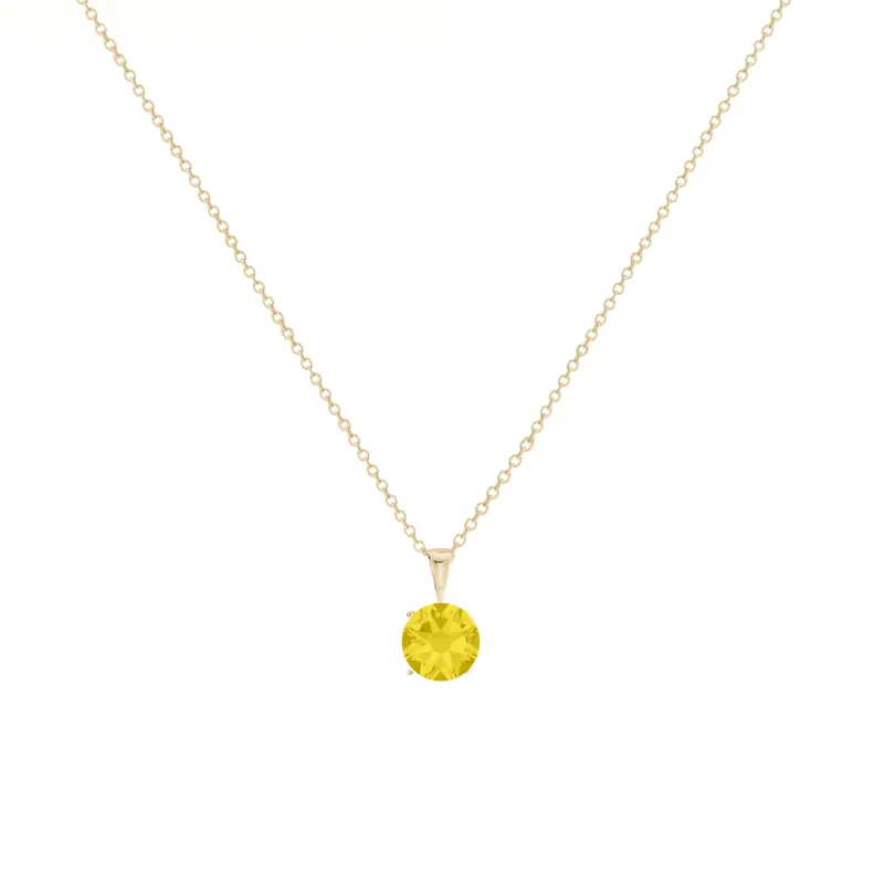 callura Timeless Stainless & Goldtone Cubic Zirconia Birthstone Solitaire Pendant Necklace – November Topaz sold by Zulily