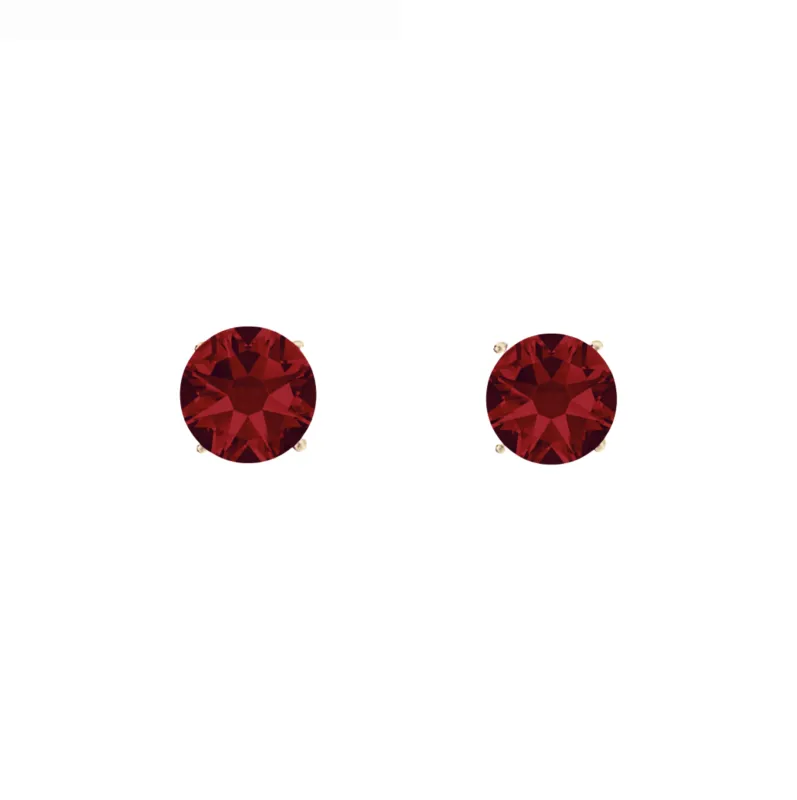 callura Timeless Goldtone Stainless Steel & Cubic Zirconia Birthstone Solitaire Stud Earrings – January Garnet sold by Zulily