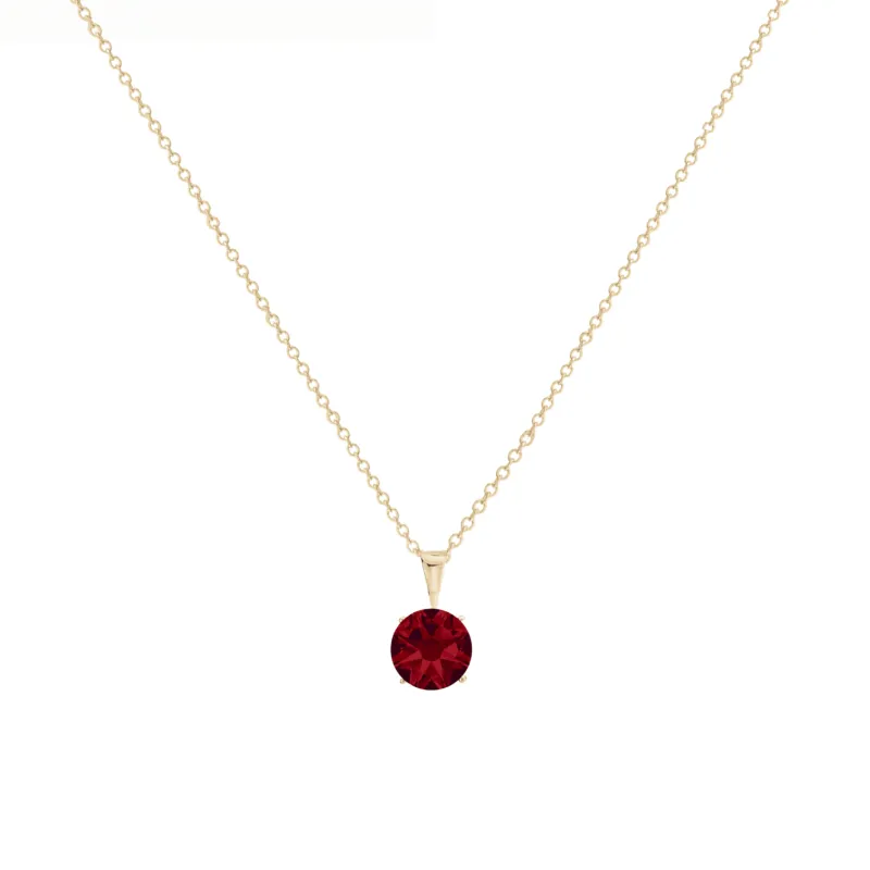 callura Timeless Stainless & Goldtone Cubic Zirconia Birthstone Solitaire Pendant Necklace – January Garnet sold by Zulily