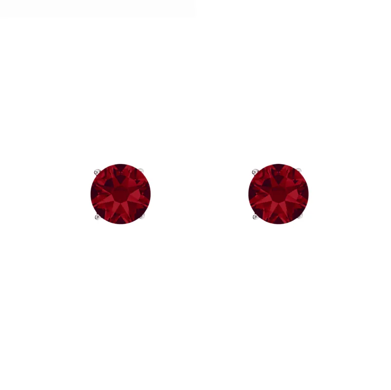 callura Timeless Stainless Steel & Cubic Zirconia Birthstone Solitaire Stud Earrings – January Garnet sold by Zulily