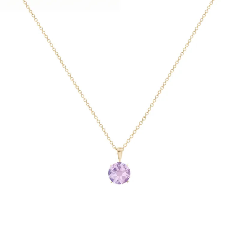 callura Timeless Stainless & Goldtone Cubic Zirconia Birthstone Solitaire Pendant Necklace – June Alexandrite sold by Zulily