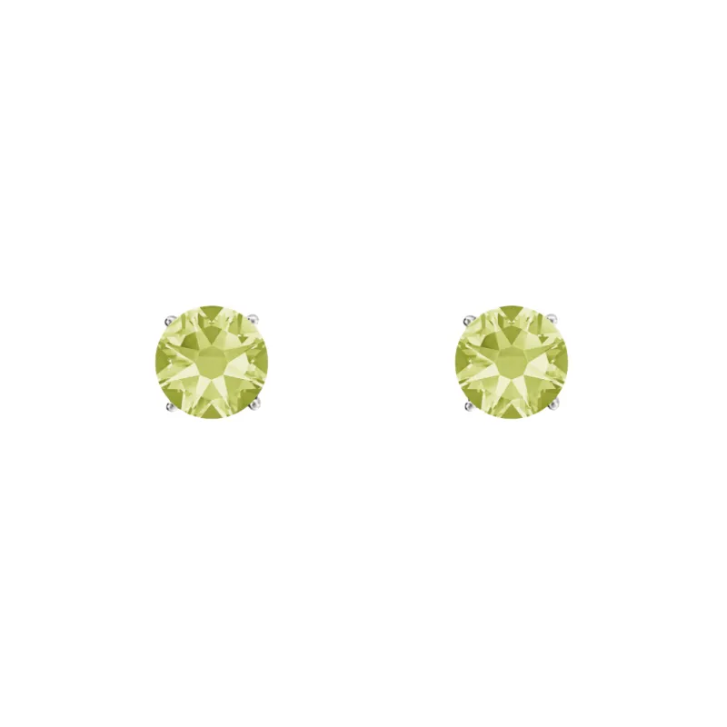 callura Timeless Stainless Steel & Cubic Zirconia Birthstone Solitaire Stud Earrings – August Peridot sold by Zulily