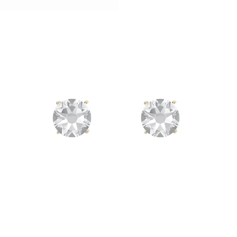 callura Timeless Goldtone Stainless Steel & Cubic Zirconia Birthstone Solitaire Stud Earrings – April Clear Diamond sold by Zulily