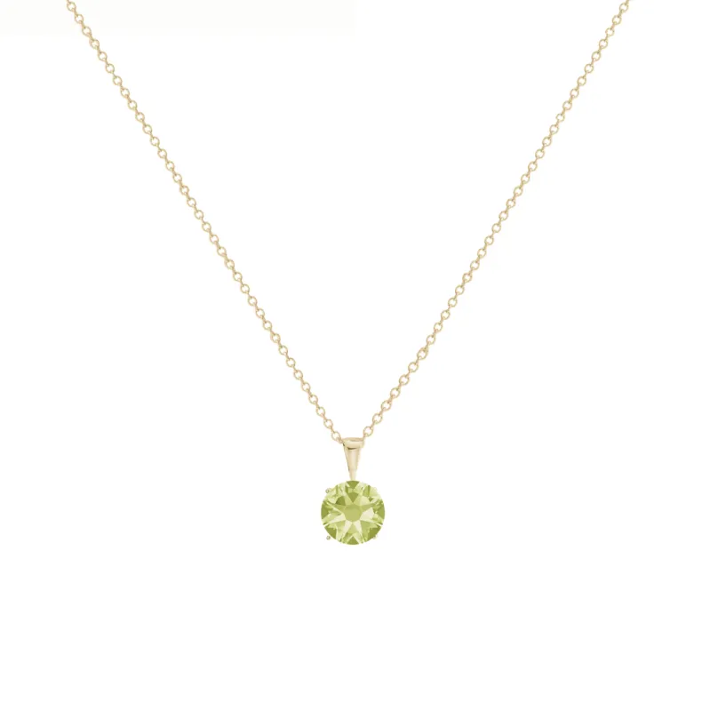 callura Timeless Stainless & Goldtone Cubic Zirconia Birthstone Solitaire Pendant Necklace – August Peridot sold by Zulily