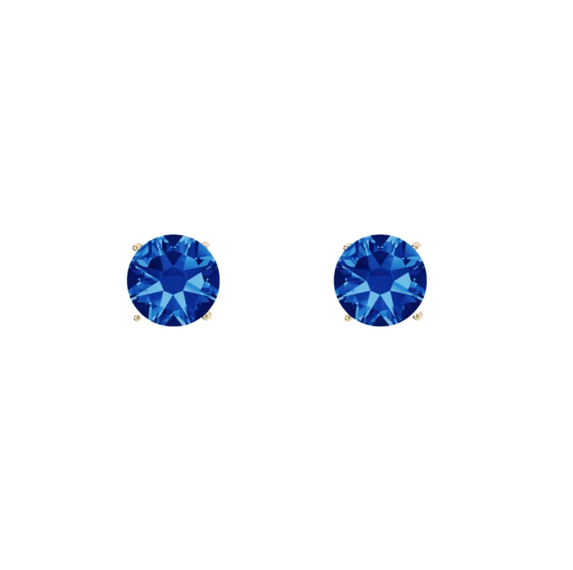 callura Timeless Goldtone Stainless Steel & Cubic Zirconia Birthstone Solitaire Stud Earrings – September Sapphire Blue sold by Zulily