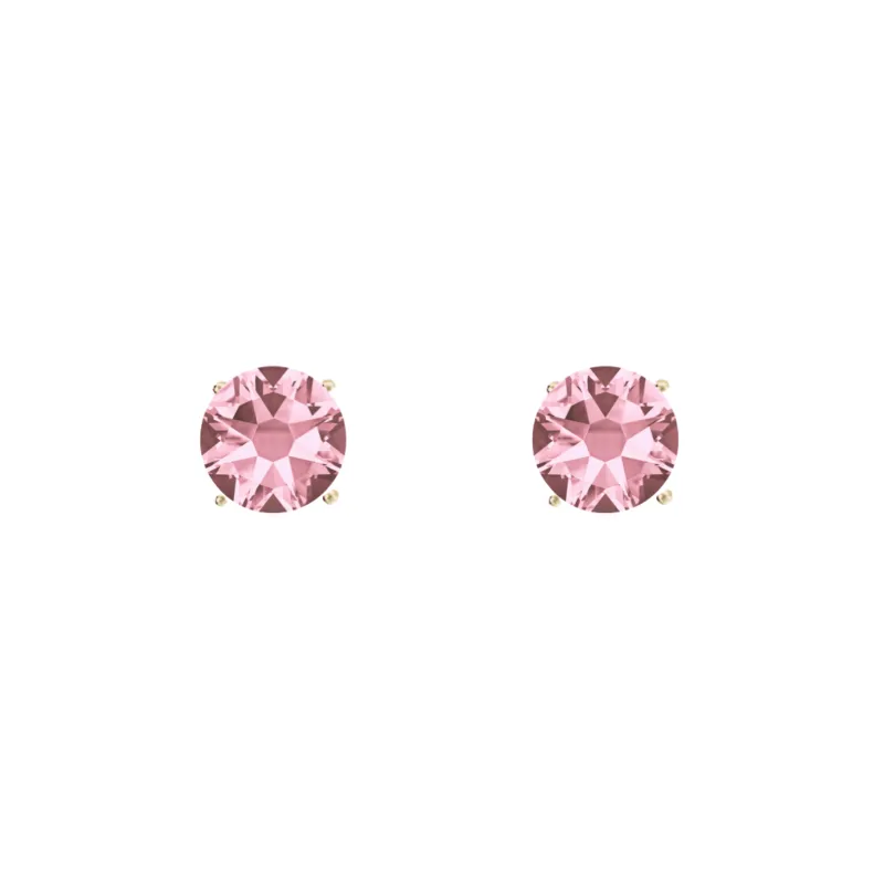 callura Timeless Goldtone Stainless Steel & Cubic Zirconia Birthstone Solitaire Stud Earrings – October Rose Opal sold by Zulily