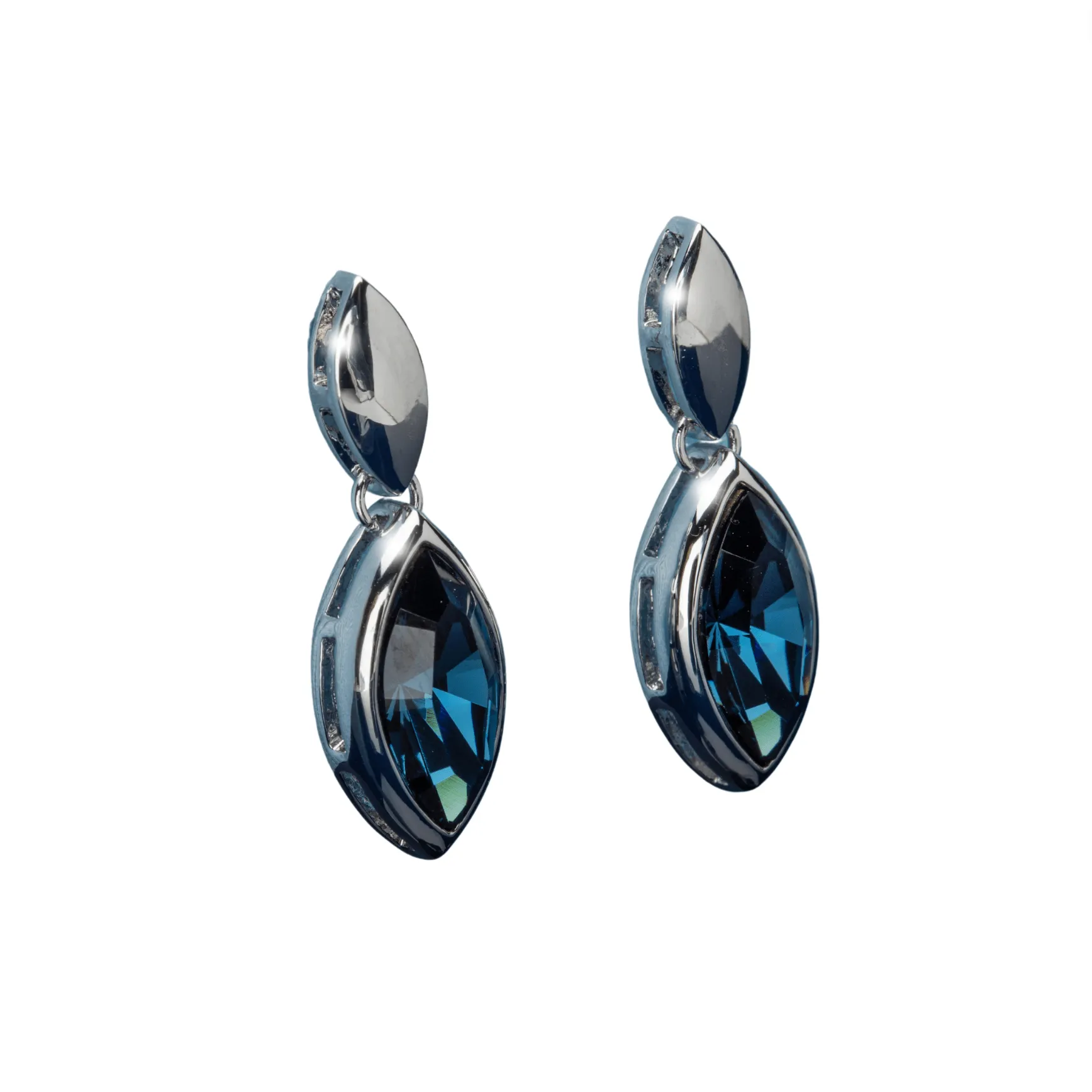 callura Silvertone Montana Marquis Double Drop Earrings with Swarovski Crystals sold by Zulily