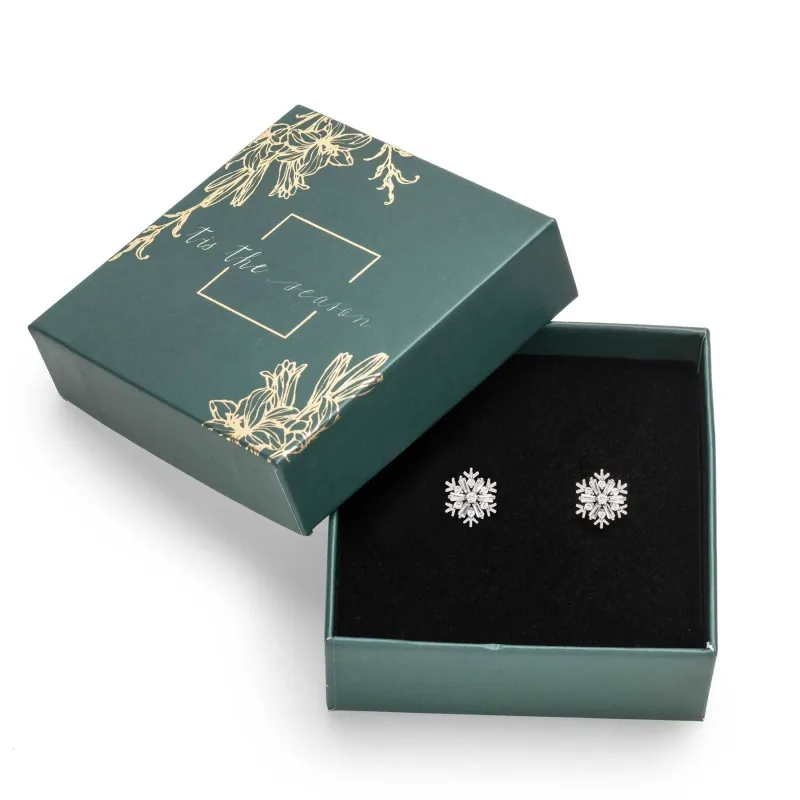callura Holiday Gift Box with Snowflake Swarovski Crystal Stud Earrings sold by Zulily