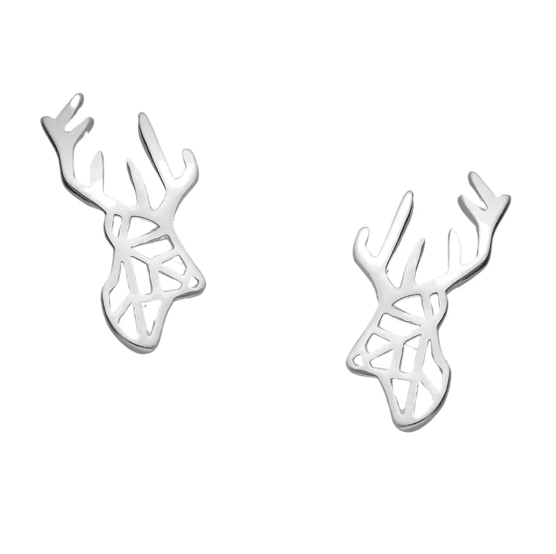 Ag Sterling Origami Deer Stud Earrings sold by Zulily