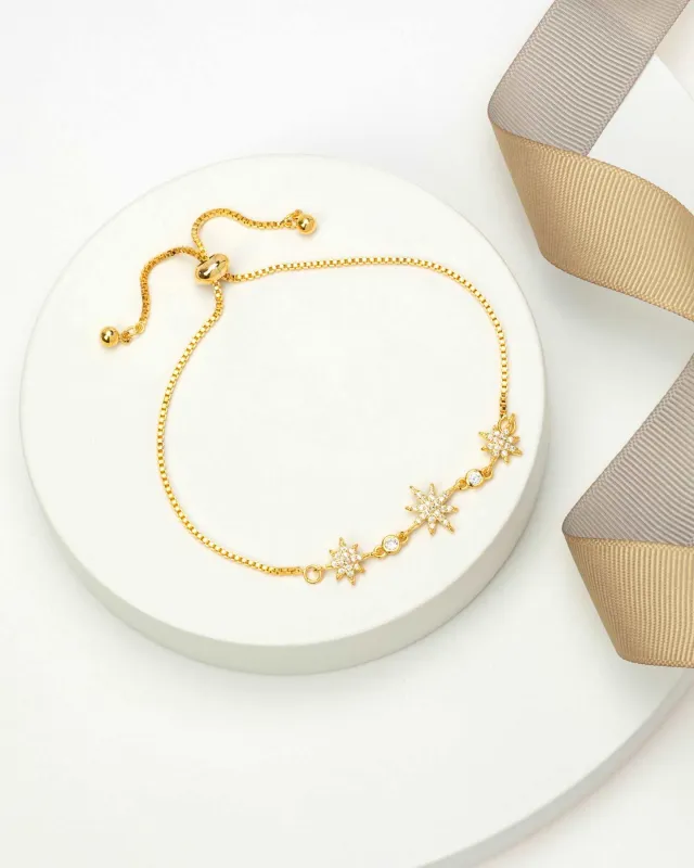 callura Goldtone Clear Swarovski Crystal North Star Adjustable Bracelet sold by Zulily