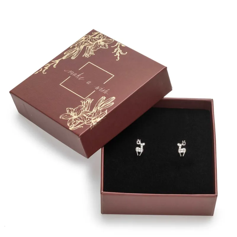callura Holiday Gift Box with Elegant Deer Swarovski Crystal Stud Earrings sold by Zulily