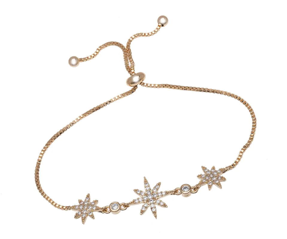 callura Goldtone Crystal North Star Adjustable Bracelet sold by Zulily