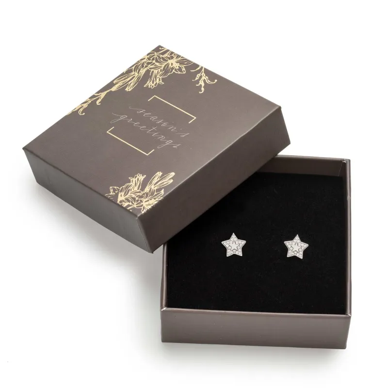 callura Holiday Gift Box with Double Star Swarovski Crystal Stud Earrings sold by Zulily
