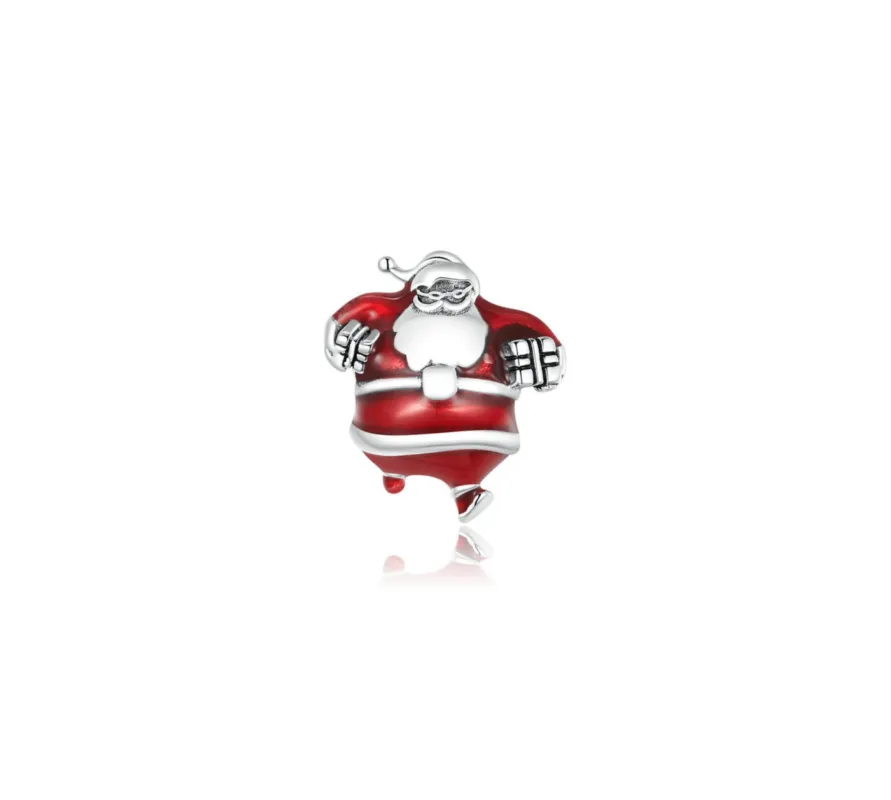 Ag Sterling Happy Santa Charm sold by Zulily