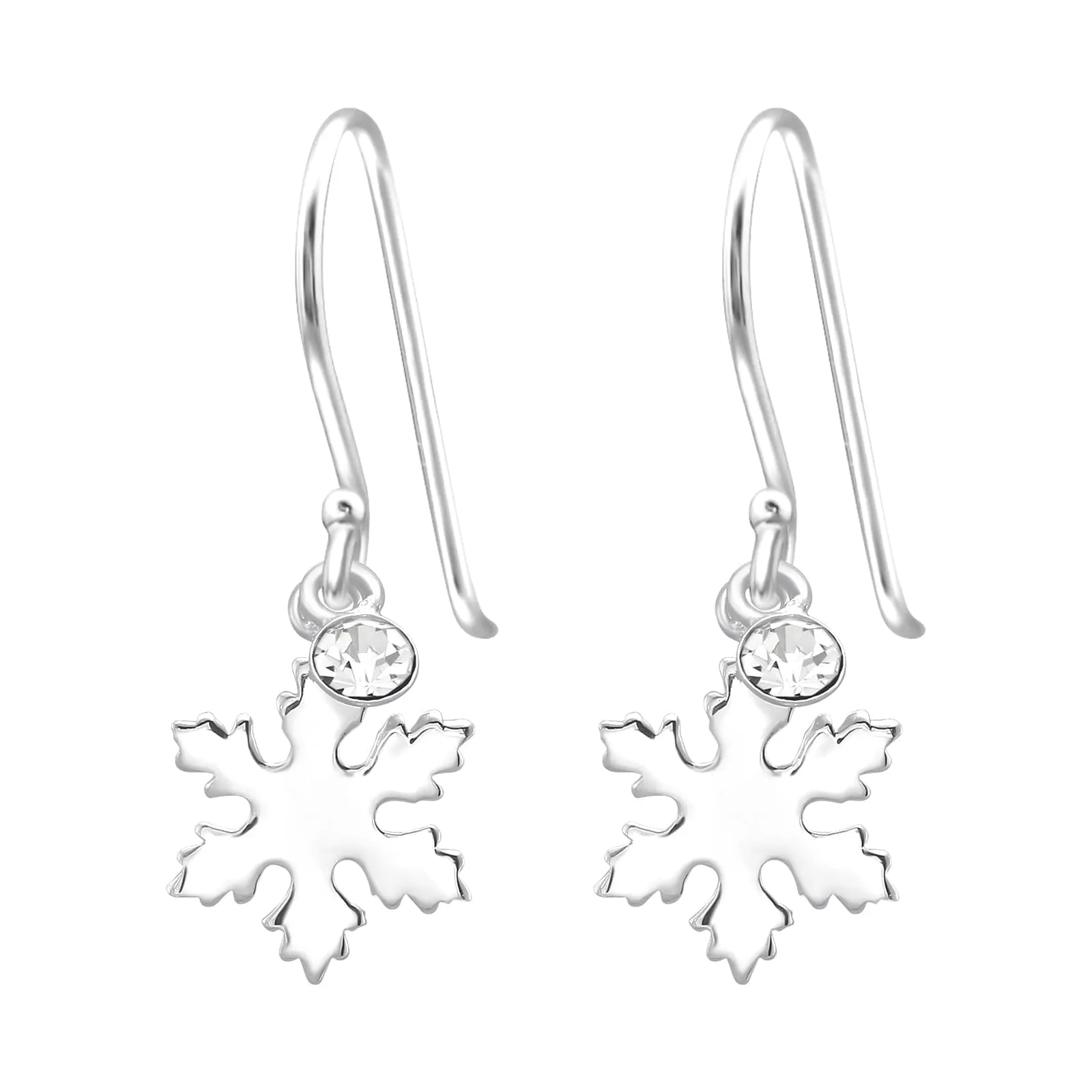Ag Sterling Cubic Zirconia Snowflake Drop Earrings sold by Zulily