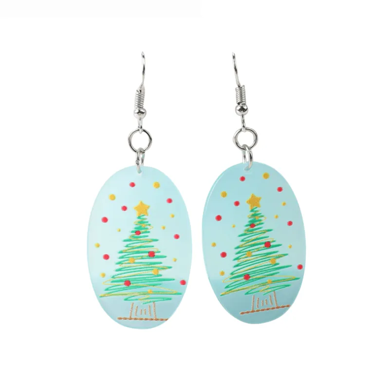 Don’t AsK Green Silvertone Tree Oval Drop Earrings – Festive Holiday Jewellery for Women sold by Zulily