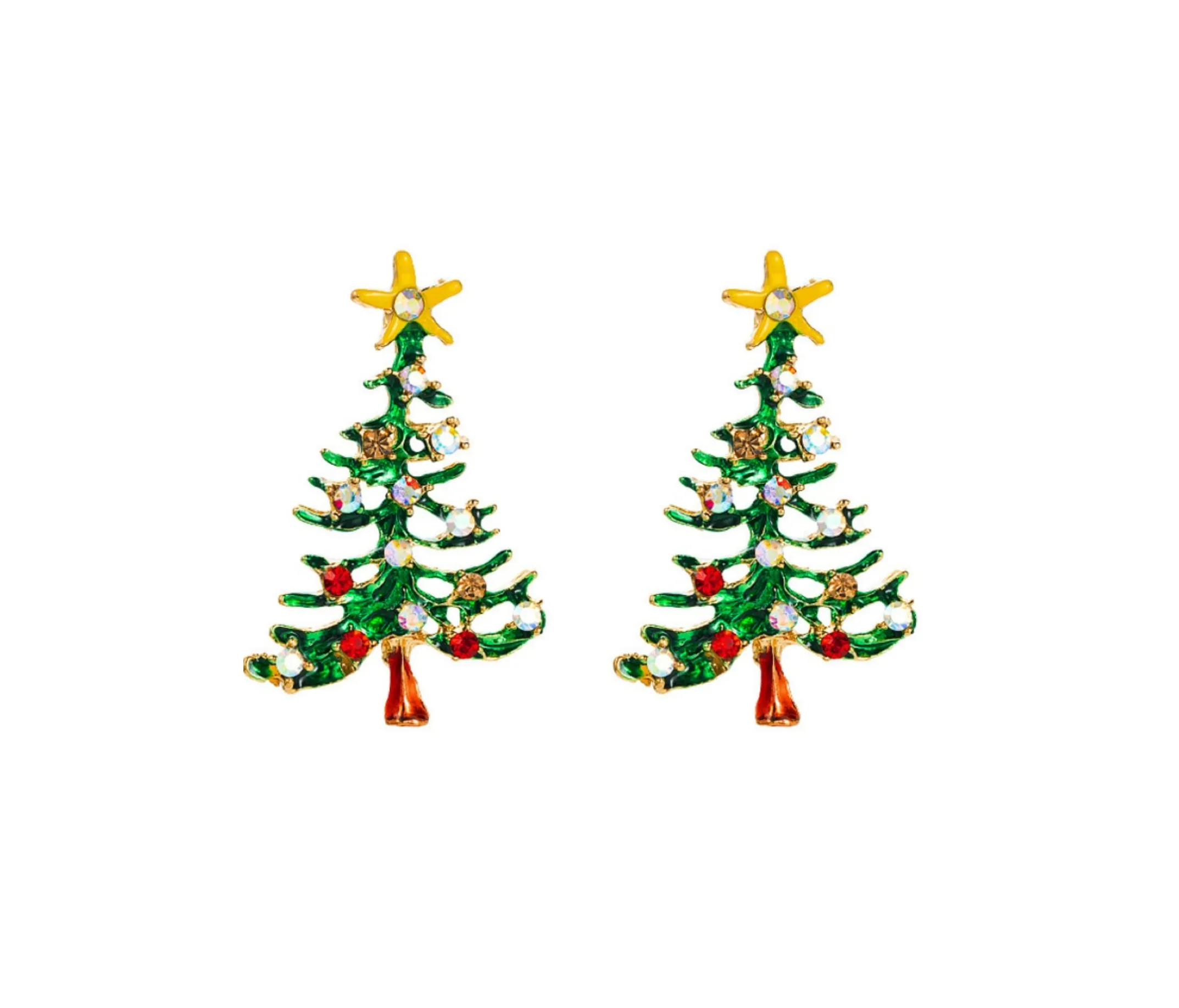 Don’t AsK Green Crystal Christmas Tree Stud Earrings – Festive Holiday Jewellery for Women sold by Zulily