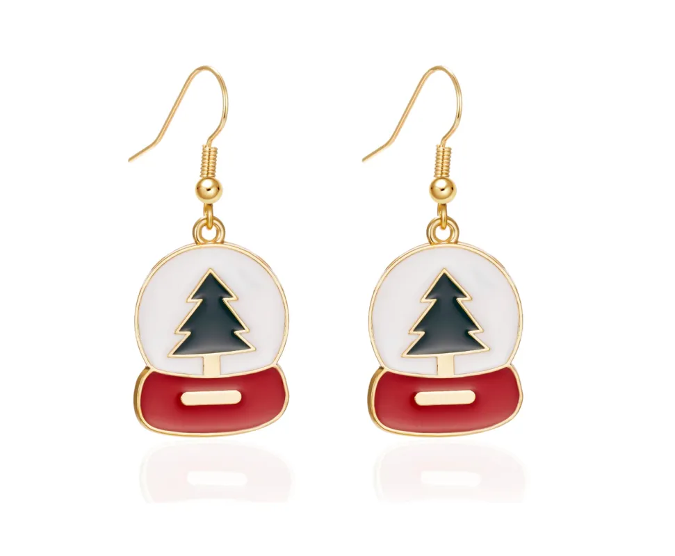 Don’t AsK Christmas Tree Snow Globe Drop Earrings – Festive Holiday Jewellery for Women sold by Zulily