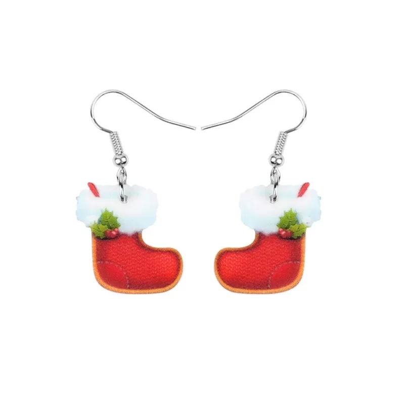 Don’t AsK Red Christmas Stocking Drop Earrings – Festive Holiday Jewellery for Women sold by Zulily