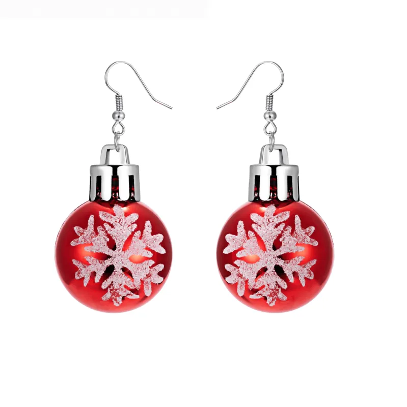 Don’t AsK Red Snowflake Ornament Drop Earrings – Festive Holiday Jewellery for Women sold by Zulily